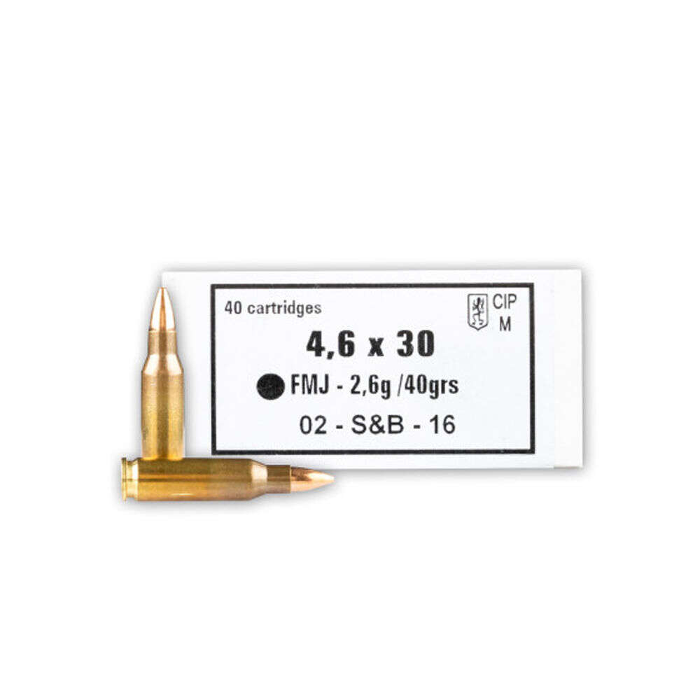 Ammunition Sellier&Bellot 4.50" PISTOL 4.6X30 HK 40GR FMJ 40RD/BX • Model: 4.50"